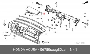 Подушка безопасности 06780SAAG80ZA HONDA