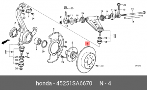 Тормозной диск 45251SA6670 HONDA