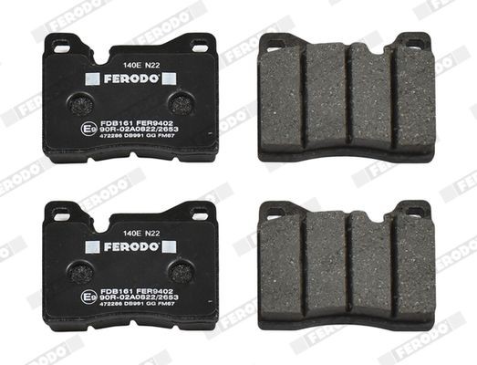 Комплект тормозных колодок, диско FDB161 FERODO