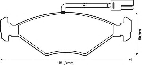 Комплект тормозных колодок, диско 571449X BENDIX JURID