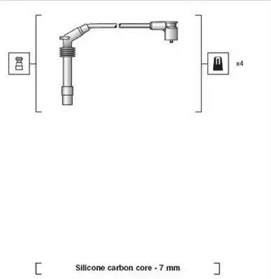 Ккомплект проводов зажигания 941318111159 MAGNETI MARELLI