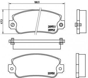 Комплект тормозных колодок, диско P23013 BREMBO