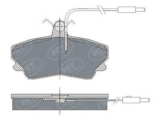 Комплект тормозных колодок, диско SP300 SCT