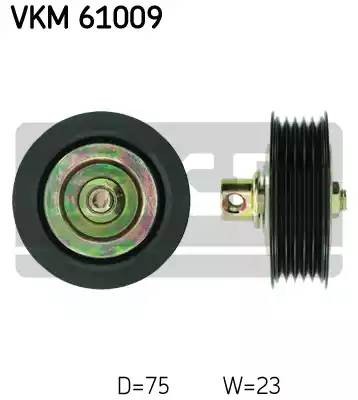 Паразитный / ведущий ролик, поликлиновой ремень VKM61009 SKF