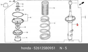 Амортизатор 52612SB0951 HONDA