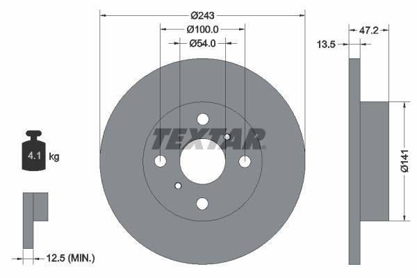 Тормозной диск 92036700 TEXTAR