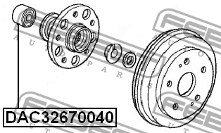 Подшипник ступицы колеса DAC32670040 FEBEST