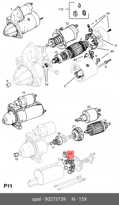 Кронштейн, угольная щетка 90273739 GENERAL MOTORS