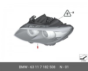 Основная фара 63 11 7 182 508 BMW
