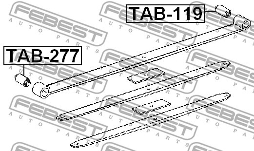 Сайлентблок - втулка рессоры TAB-277 FEBEST