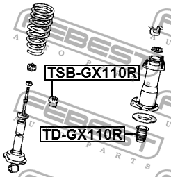 Отбойник амортизатора подвески TD-GX110R FEBEST