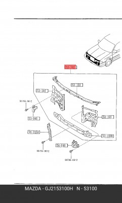 Облицовка передка GJ21-53-100H MAZDA