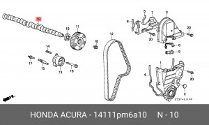 Распредвал 14111PM6A10 HONDA