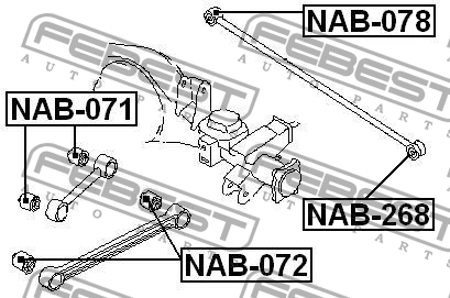 Сайлентблок NAB-268 FEBEST