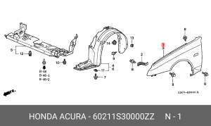 Крыло 60211S30000ZZ HONDA