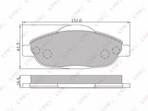 Колодки тормозные дисковые BD-6102 LYNXAUTO