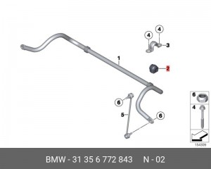 Втулка стабилизатора 31 35 6 772 843 BMW