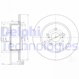 Тормозной диск BG3922 DELPHI