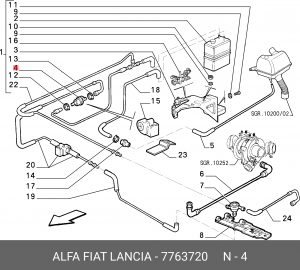 Клапан вентиляции, топливный бак 7763720 ALFA FIAT LANCIA