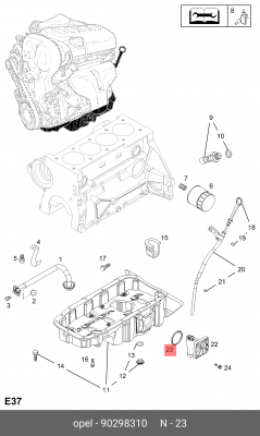Прокладка 90298310 GENERAL MOTORS