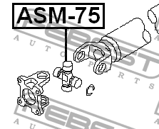 Крестовина карданного вала ASM-75 FEBEST