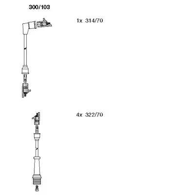 Ккомплект проводов зажигания 300103 BREMI