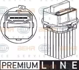 Сопротивление, вентилятор салона 5HL 351 321-321 HELLA