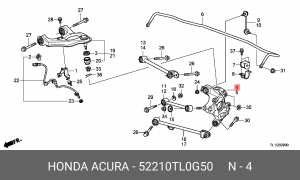 Кулак поворотный (комплект) 52210TL0G50 HONDA