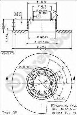 Тормозной диск 08.3189.20 BREMBO