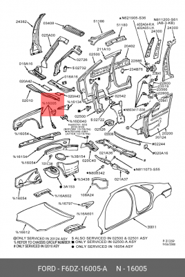 Крыло переднее F6DZ-16005-A FORD