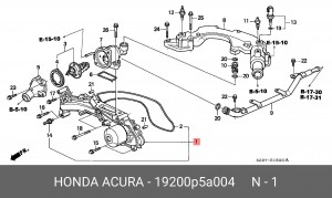 Водяной насос 19200P5A004 HONDA