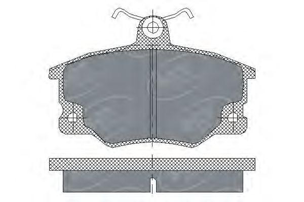 Комплект тормозных колодок, диско SP191 SCT