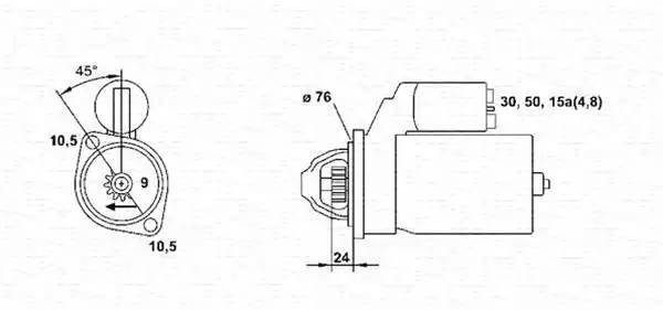 Стартер 943251609010 MAGNETI MARELLI