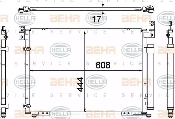 Конденсатор, кондиционер 8FC 351 304-421 HELLA