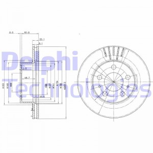Тормозной диск BG2207 DELPHI