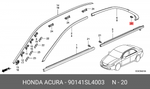 Винт самонарезной 90141SL4003 HONDA
