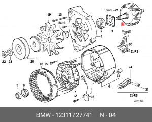 Ротор, генератор 12 31 1 727 741 BMW