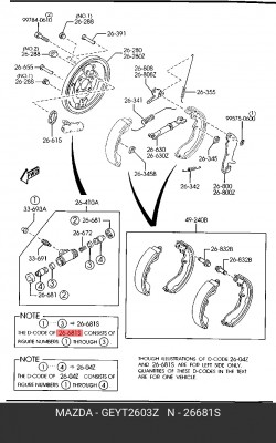 Ремкомплект, колесный тормозной цилиндр GEYT2603Z MAZDA