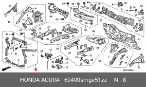 Панель передняя 60400SMGE51ZZ HONDA