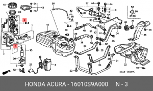 Топливный фильтр 16010-S9A-000 HONDA