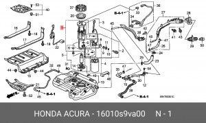 Фильтр топливный 16010S9VA00 HONDA