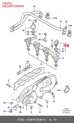 Клапанная форсунка 928F-9F593-B1C FORD