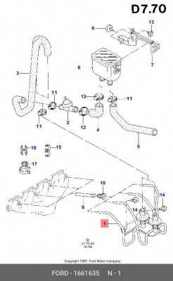 Нагнетание дополнительного воздуха 1 661 635 FORD