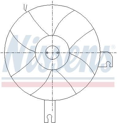 Вентилятор, конденсатор кондиционера 85096 NISSENS