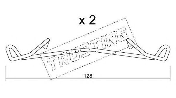 Комплектующие, колодки дискового тормоза KIT106 TRUSTING