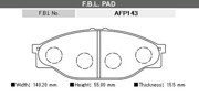 Колодки тормозные дисковые AFP143 FBL