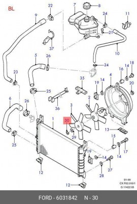 Плоская шайба 6 031 842 FORD