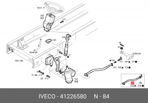 Продольная рулевая тяга 41226580 IVECO