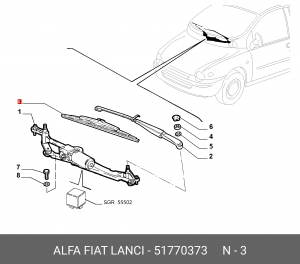 Щетка стеклоочистителя 51770373 ALFA FIAT LANCIA
