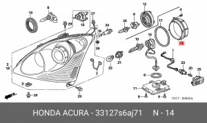 Деталь 33127S6AJ71 HONDA